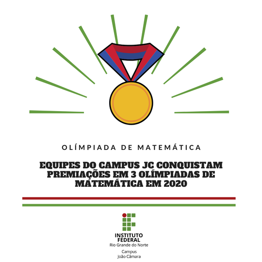 #8577 Equipes do campus jc conquistam premiações em 3 olímpiadas de matemática em 2020