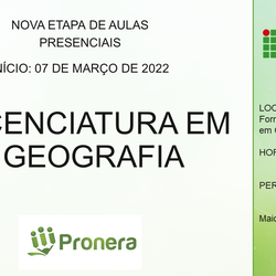 #8606 A Direção-Geral  do Campus João Câmara divulga o retorno das aulas do pronera