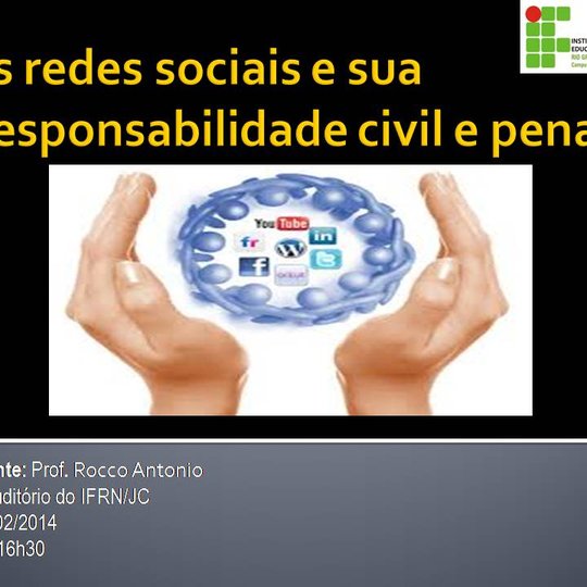 #8759 As redes sociais e sua Responsabilidade civil e penal