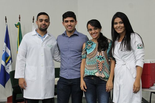 Da esquerda para a direita: Carlos Antônio (Enfermeiro da SMS); Jaaziel Medeiros (Médico do IFRN/JC); Katiuscia Araujo (Téc. em Enfermagem do IFRN/JC); e Sâmara Martins (Enfermeira da SMS).