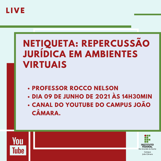 #8960 Live Netiqueta: Repercussão jurídica em ambientes virtuais