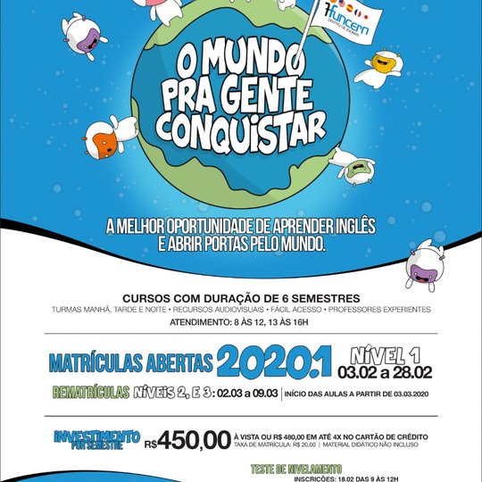#9259 Aberta inscrições para o curso de Inglês.