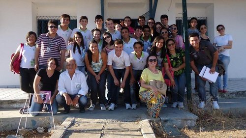 Alunos e professores na visita à Estação Climatológica do Seridó