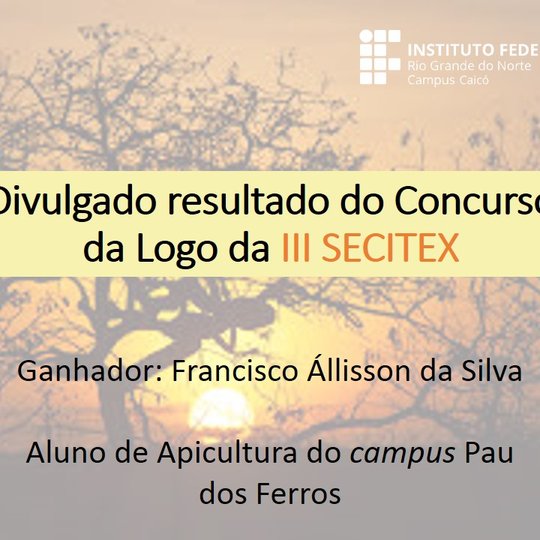 #9594 Divulgado resultado do Concurso da Logomarca da III SECITEX