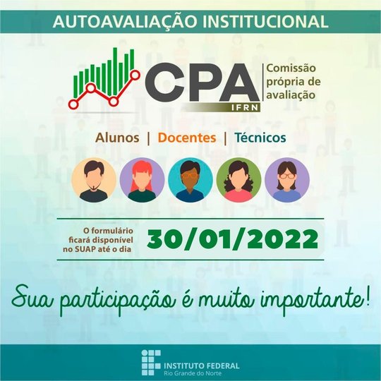 #9638 Prazo para responder autoavaliação da CPA se encerra dia 30 de janeiro.