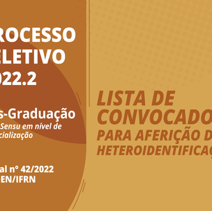 #9649 Divulgada lista de candidatos convocados para aferição de heteroidentificação para cursos de Especialização
