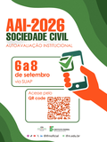 Card de Divulgação - AAI 2026. Peça gráfica: Haline Medeiros.