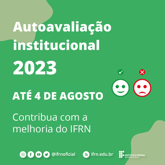 Autoavaliação Institucional 2023.2 - Até 4 de agosto
