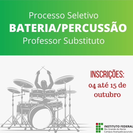 Professor Substituto Baterista/Percussão