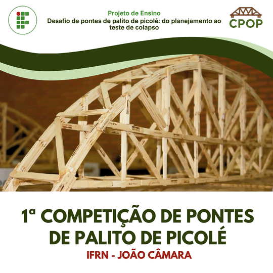 Cartaz - Competição de Pontes de Palito de Picolé