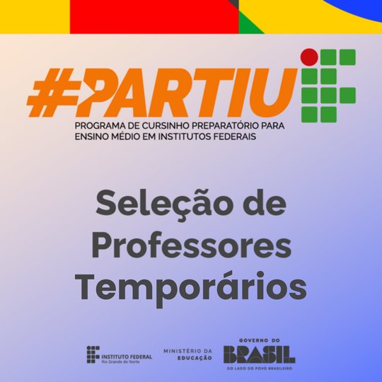 Edital 13/2026 - Seleção de Professores Temporários PartiuIF