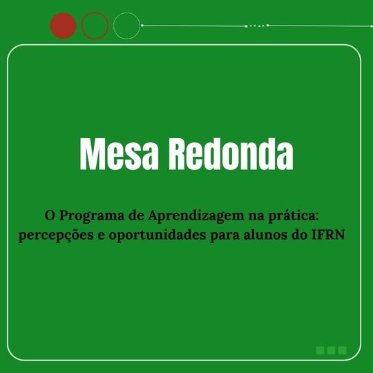 Mesa redonda - ifrn canguaretama