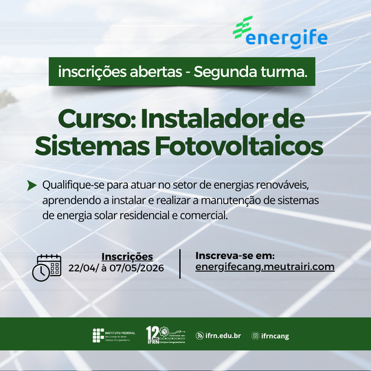 Curso: Instalador de Sistemas Fotovoltaicos