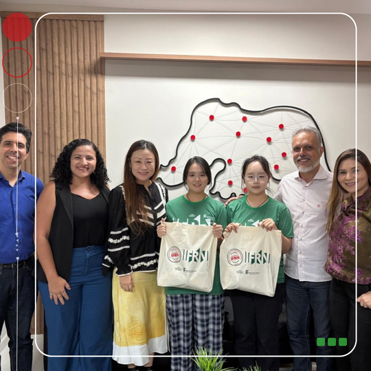 Recepção as estudantes chinesas na Reitoria
