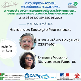 5ª Mesa Temática - História da Educação Profissional