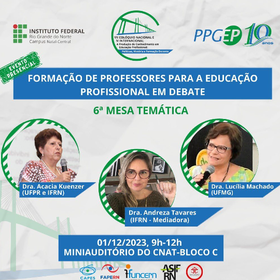 6ª Mesa Temática - Formação de professores para educação profissional em debate
