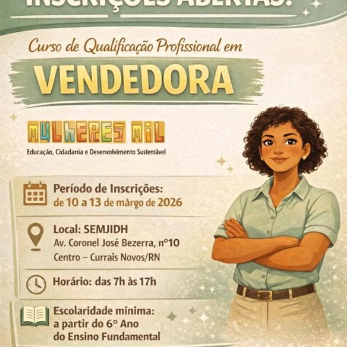 Programa Mulheres Mil - Curso Vendedora