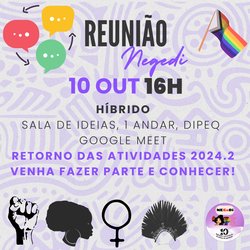 Cartaz NEGEDI Retorno as atividades 2024.2