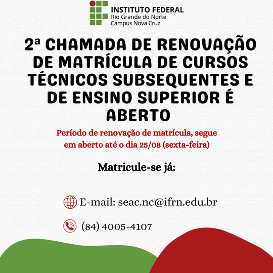 Cartaz simples de matrículas abertas vermelho e azul (Post para Instagram (Quadrado)) (1)