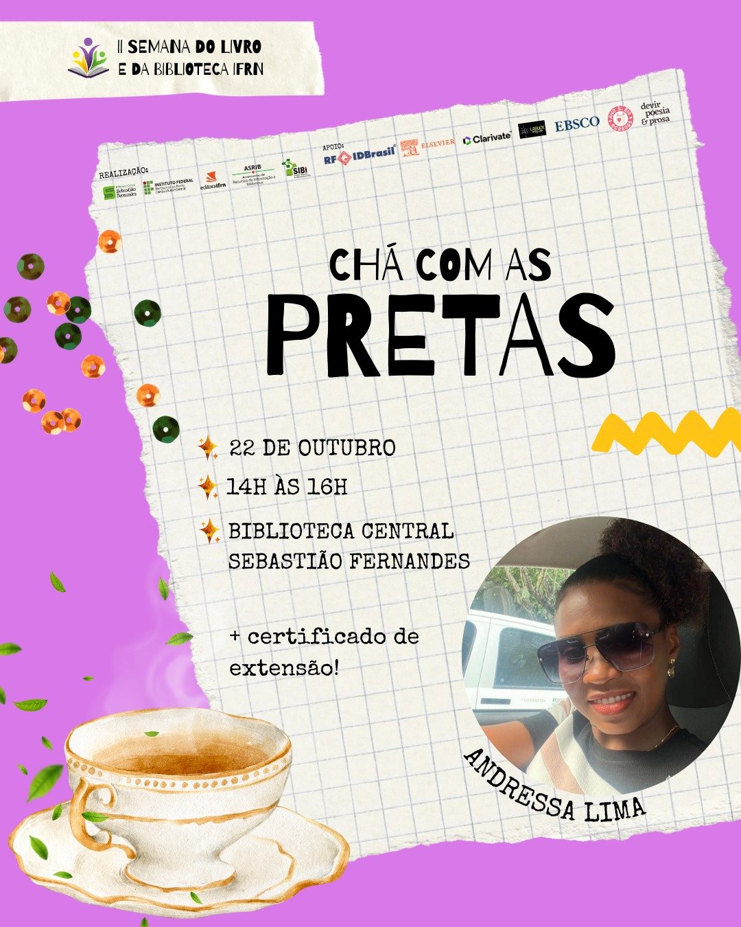 Cha com as pretas