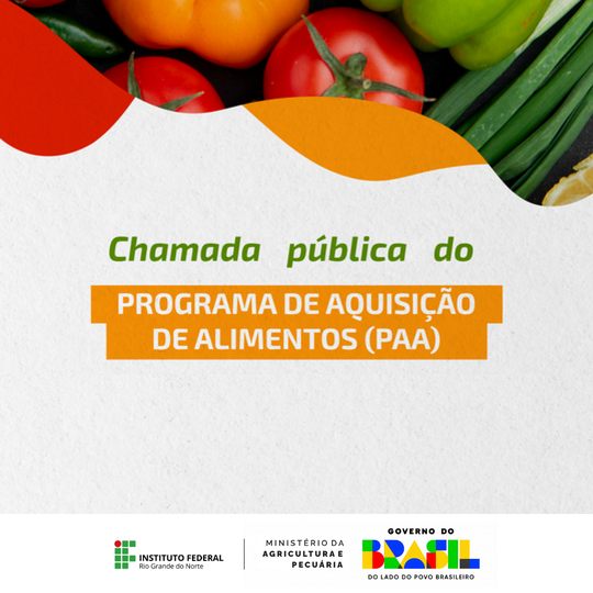 Chamada Pública - Alimentação Escolar (PAA) - Capa notícia