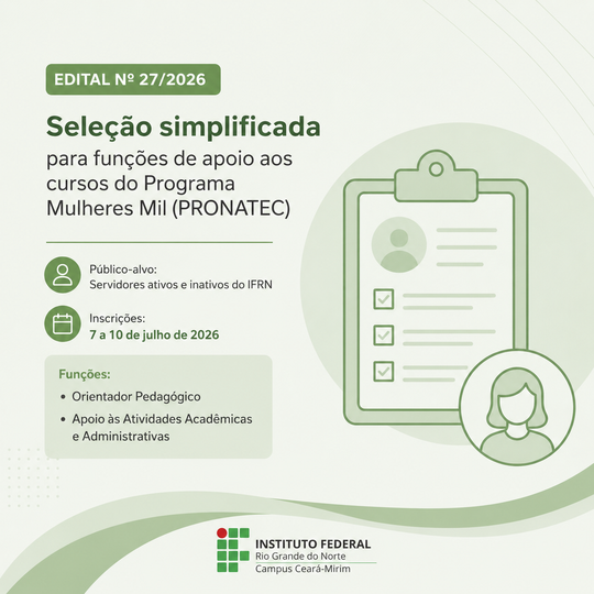 Funções de apoio 2026