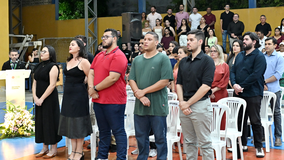Membros do Diretório Acadêmico dos Cursos Superiores, servidores e convidados.