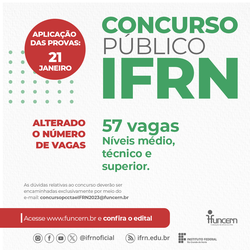 Concurso público do IFRN - Retificação do edital (2023)