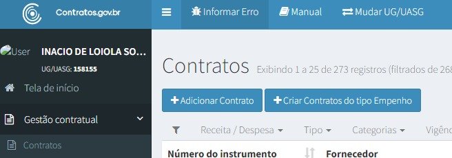 Passo 3) Acesse seus contratos no Comprasnet com um clique