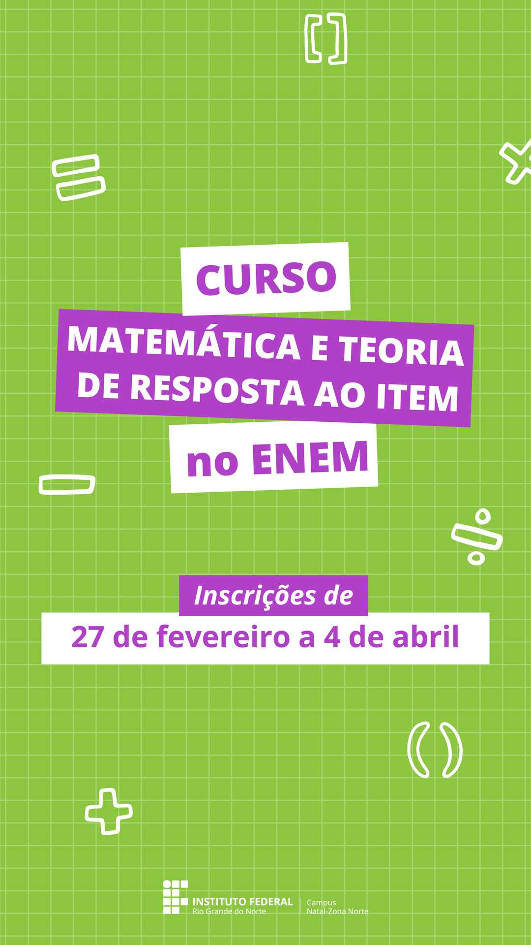 Curso Matemática e TRI (story)