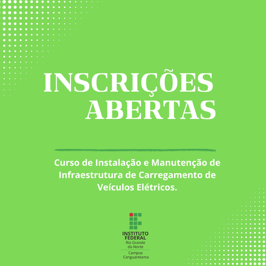 Inscrições abertas - Curso do Programa EnergIFE