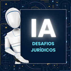 Ilustração para matéria do site sobre os desafios jurídicos e a IA