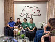 Da esquerda para direita: Durval Cesseti, Nan Qi, Yishio Zhang, Qin Zhang, Girlene Moreira e Francinaide Maia. Imagem: João Eduardo