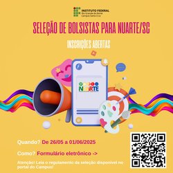 Resultado final de seleção de bolsistas para NUARTE/SC