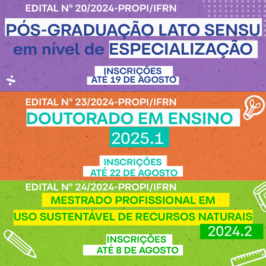 Editais Pós Graduação