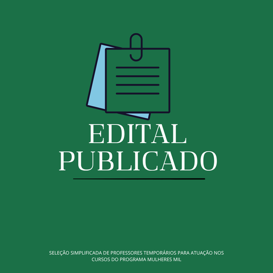 Edital - seleção de professores temporários para o programa mulheres mil