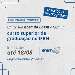 Graduação via Enem - Prorrogação (2024.2)