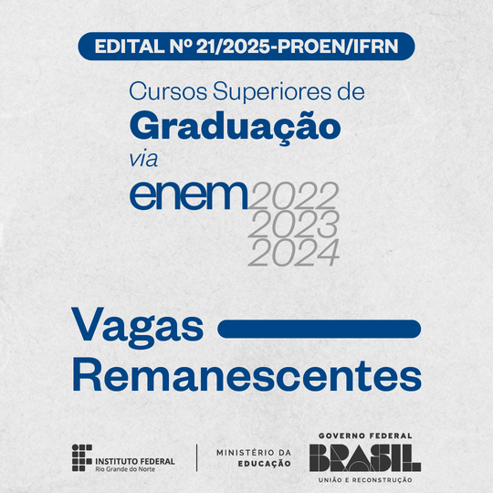 Imagem de destaque sobre o Edital 21/2025 - Proen/IFRN