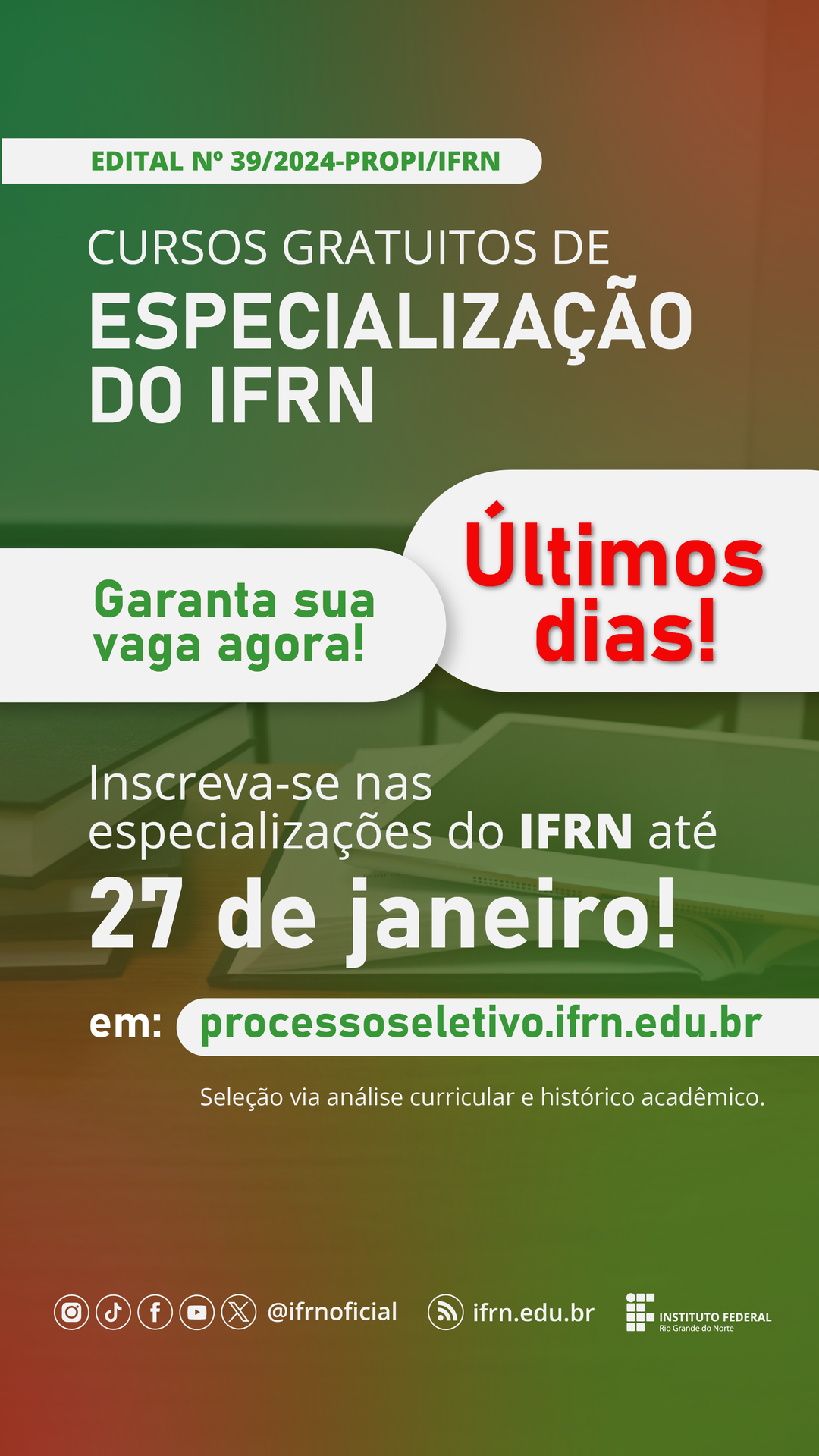 Especialização no IFRN - 2025.1 - Destaque