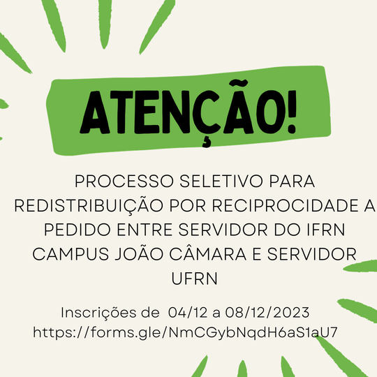 Edital  redistribuição por reciprocidade
