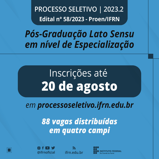 Publicadas 88 vagas para cursos de especialização