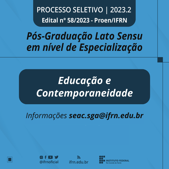 Especialização - Edital 58-2023 - card SGA