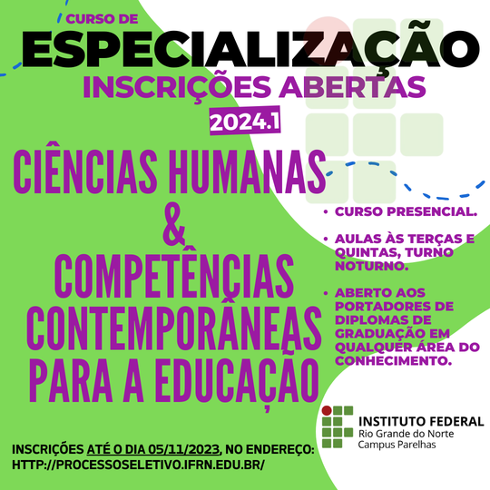 Especialização Ciências Humanas