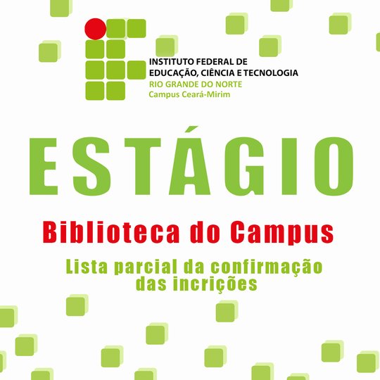 Estágio Biblioteca - Parcial das incrições