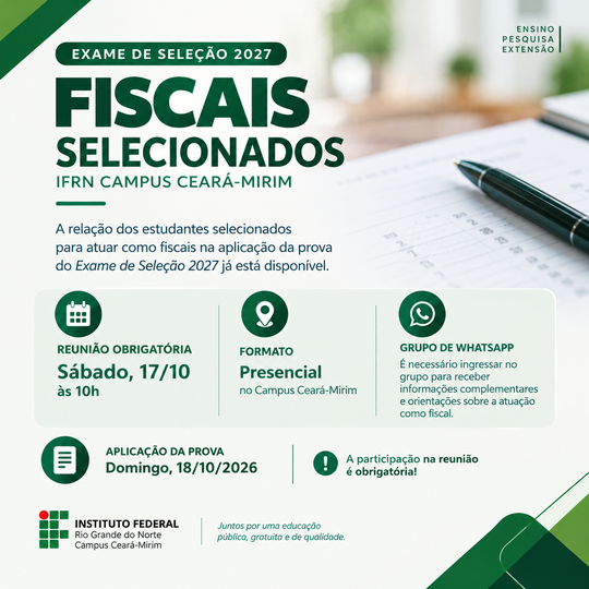 Fiscais Selecionados ES 2027