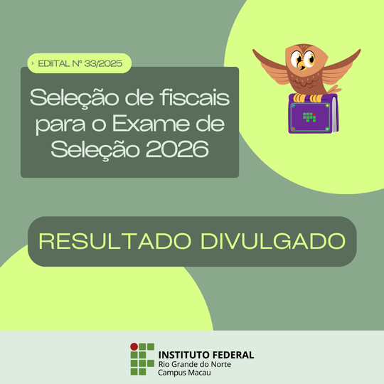 Resultado da seleção de fiscais do exame de seleção 2026