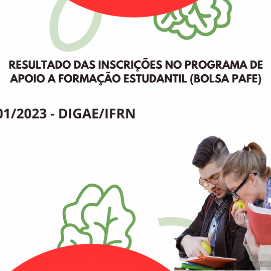 RESULTADO DAS INSCRIÇÕES NO PROGRAMA DE APOIO A FORMAÇÃO ESTUDANTIL