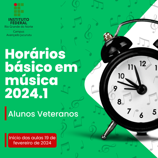 Horários básico em música