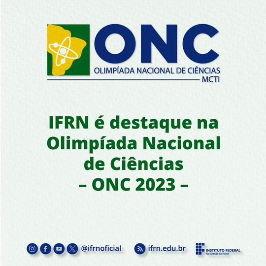IFRN é destaque na Olimpíada Nacional de Ciências