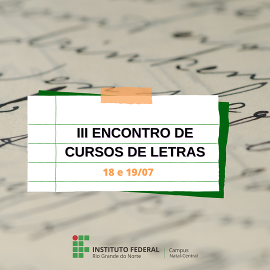 III Encontro de cursos de letras